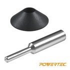 Powertec 71833 Router Base Plate Centering Pin And Cone Set With 1 2  And 1 4 