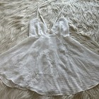 Vintage Victoria   s Secret Collection Ivory White Floral Striped Sheer Babydoll M