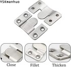 4 Pairs Flush Mount Bracket interlocking Furniture Connector stainless Silver 