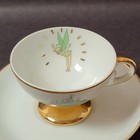 Vintage Disneyland Castle Fantasyland Tinkerbell Tea Cup W  Saucer Gold Trim Pa