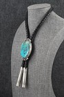 Turquoise   Sterling Silver Bolo Tie - Bobby Johnson