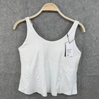 New Knix Hitouch Active Contour Tank Top Built In Bra Xl White Athleteisure Yoga