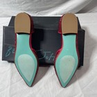 Betsey Johnson Red Rhinestone Embellished Sb-remy Ballet Flat Shoe Size 6 5m