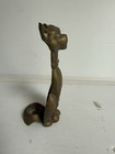 Vintage Solid Brass Cat Figurine 5  Tall