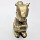Brass Squirrel Tail Sculpture 2 5  Inch Tall Figurine Feet Vintage