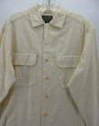 Vintage Ralph Lauren Country Shirt Men Medium White Wool Blend Field Loop Collar