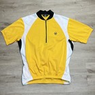 Lot Of 2 Canari Cycling Jersey 1 2 Zip Pockets Blue Yellow Mens Size Large