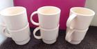 Tupperware Lot   6 New Old Stock  mugs cups 8 Oz  Tabletop Ivory Rose Pink