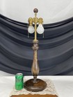 Rewired Antique Vtg Wood Table Desk Lamp Victorian Arts Crafts Deco Mcm Mid Mod