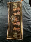 India Hand Painted On Fabric  Krsna  gopis  Dance Under Full Moon 43    X 18   