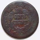 1847 47 1c Braided Hair Large Cent - Raw - Lowball