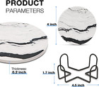 Coasters Set Of 4  Marble Coasters  Ceramic Drink Coaster For Tabletop Protectio