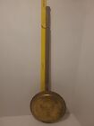 Vtg Brass Bed Warmer Pan Wood Handle Fireplace Decor