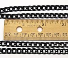 Black Stainless Steel Cuban Curb Chain Hefty  7mm X 10mm Links   Smooth  Links