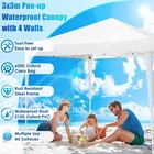 Canopy 10x10 Pop Up Canopy Tent Party Tents For Parties Weddings Backyard Wat   