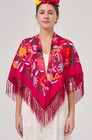 Women   s Tassel Shawl Wrap   Mexican Fringe Scarf With Printing   Cinco De May   