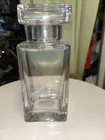 Vintage Heavy  Glass Crystal Whiskey liquor Decanter W  Square Stopper