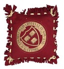 Antique C  1910 Harvard University Felt Pennant Style Pillowcase W Leather Crest