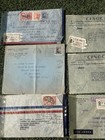 9 Uruguay Postal History Covers 1945 Registered Airmail Cinoca Commercial Lot