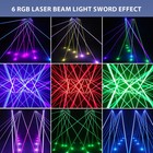 6-eyes 3-axis Laser Light Rgb Moving Head Disco Stage Lighting Beam Dmx Party Dj