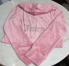 New Juicy Couture Velour Rhinestones Tracksuit 2 Pc Set Rose-light Pink Size L