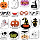 48 Pcs Halloween Photo Booth Props Scary Diy With Sticks For Party With Wooden S