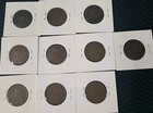 10 X Lot Canadian Large Cent Pennies Vf 30 Or Better