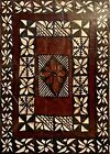 Framed Polynesian Oceanic Tapa Bark Cloth 24   x18 5   