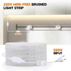 220v Led Strip Waterproof 2835 120leds m High Bright Led Strip Light With Switch