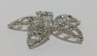 Large Flower Petals Brooch With Prong Set Rhinestones Floral Outline Brooch Pin