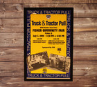 Vintage Truck   Tractor Pull Framed Posters  11x17 Dirt Drag Racing Ntpa 1999 Il