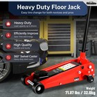 3 Ton Hydraulic Floor Jack With Single Quick Lift Piston Pump red