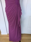 Elegant Formal Purple Long Gown Dress Beaded Sequin Mother Of The Bride Size 12 