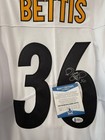 Football Signed Autographed Jerome Bettis White Jersey Bas Coa