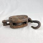 Antique Wooden Pulley Nautical Farmhouse Decor Rustic Primitive Farm Barn Tool