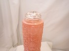 Vintage Lamp Shade Light Salmon Round Glass Lamp Shade   Raised Flower Design