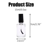10pcs 0 5oz Transparent Empty Nail Polish Bottles With Brush Caps Glass    