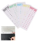 Russian Transparent Keyboard Stickers Language Alphabet Black White Label