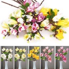 New Stem Artificial Magnolia Flower Fake Bouquet Bunch Home Wedding Party Decor