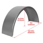 For 14 -16  Wheel New Steel Round Single Axle Trailer Fender   Fender Back
