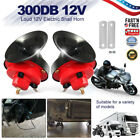 2x 12v 300db Super Loud Train Horn Waterproof Motorcycle Car Truck Suv Boat Red