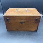 Antique Humphrey   s Homeopathic Veterinary Wooden Medicine Box - Rare W dividers