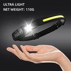 Cob Led Headlamp Usb Rechargeable Headlight Torch Work Light Bar Head Band Lamp