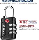 4 Pack Tsa Approved Luggage Locks  Combination Travel Padlock  3-digit Waterproo