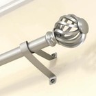 Mainstays 3 4  Satin Nickel Twist Cage Single Curtain Rod  30 - 84   Nickel