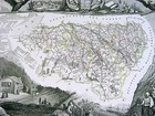 1852 Levasseur Antique Map  Basses Pyrenees Atlantique Pau Oloron Bayonne France