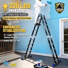 Step Folding Ladder 19 6ft Multi-purpose Aluminium Extension Ladders