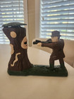 Cast Iron Teddy And The Bear Coin Toy Mechanical Bank Vintage Reproduction Works