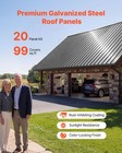 Vevor Metal Roof Panels 20pcs 99sqft Galvanized Steel With Screws Gazebos Gray