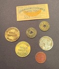 Mixed Lot  55 Tokens And Wooden Nickels 